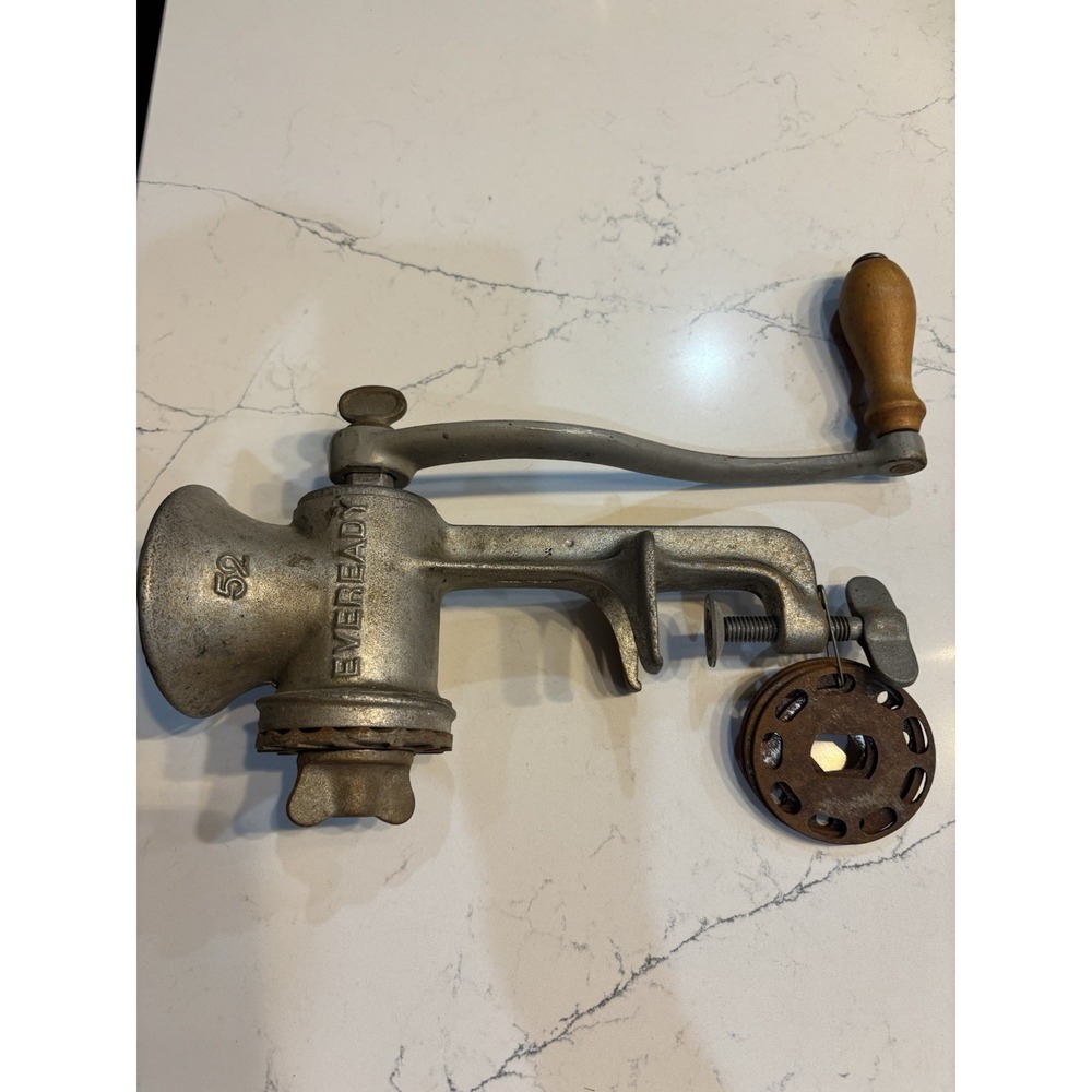 Vintage Eveready Trademark Food Chopper Meat Grinder No 55 Complete